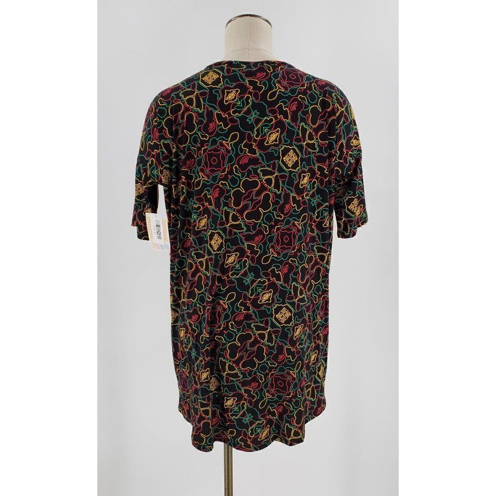 LuLaRoe Irma Tunic Top Black Bright Colors Fun Size Small New With Tag - Picture 5 of 9